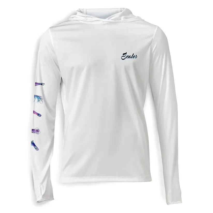 Scales Chasing Skirts Hooded Performance - White