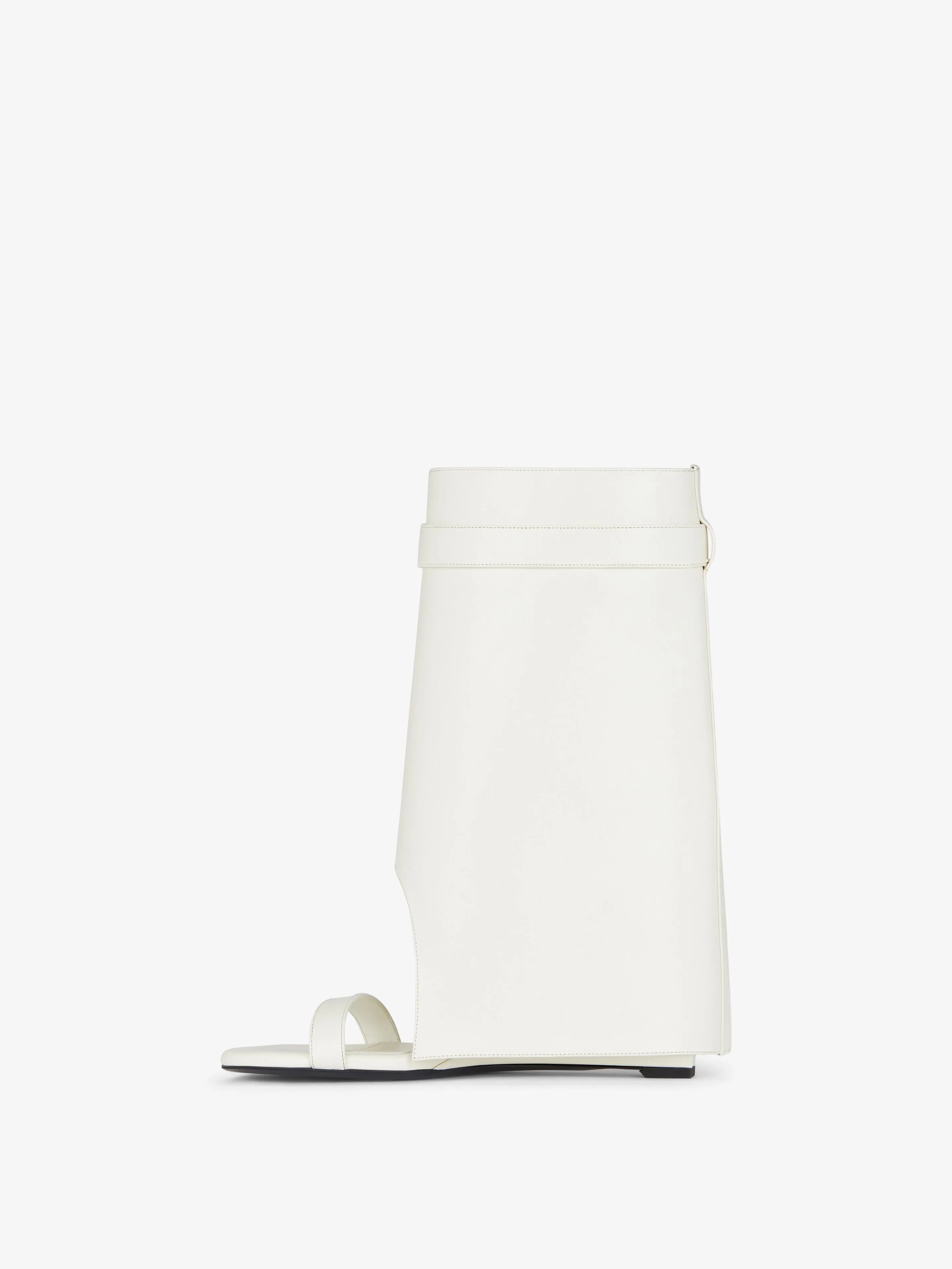 Shark Lock Sandal Boots In Leather