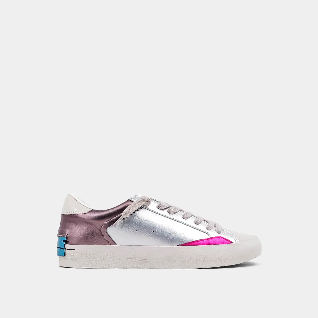 Silver Distressed Ruby Sneaker by ShuShop