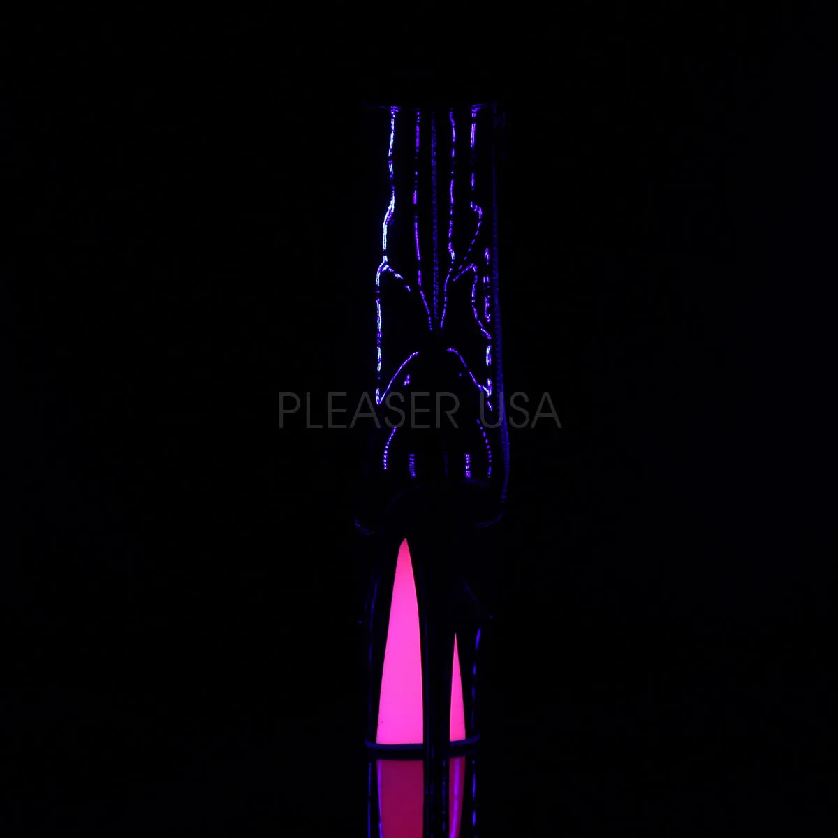 SKY-1020TT  Black Patent/Black-Neon Hot Pink