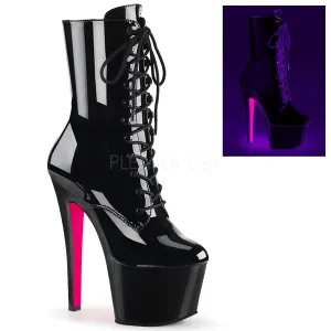 SKY-1020TT  Black Patent/Black-Neon Hot Pink