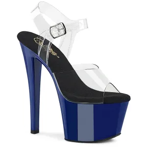 SKY-308  Clear/Royal Blue