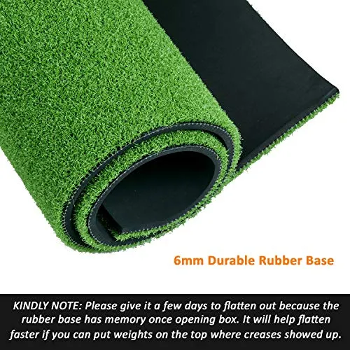 SKY INNOVATIONS Hitting Grass Golf Mat with Removable Rubber Tee Holder for Home Backyard Garage Outdoor Practice (12 x 24-Inches)
