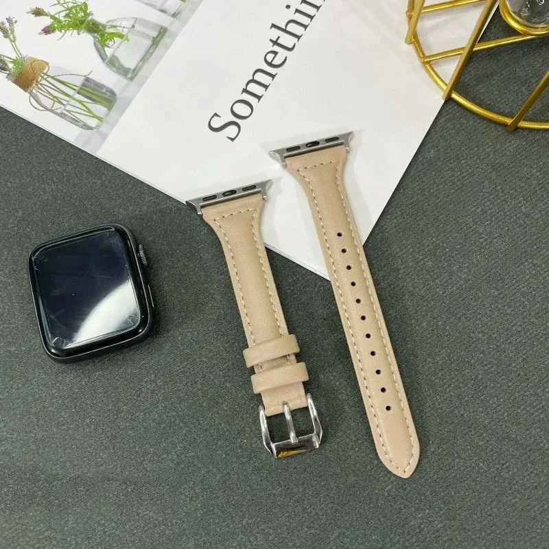 Slim Leather Apple Watch Band | 38-49mm | Series 1-8 & SE | Women's Strap