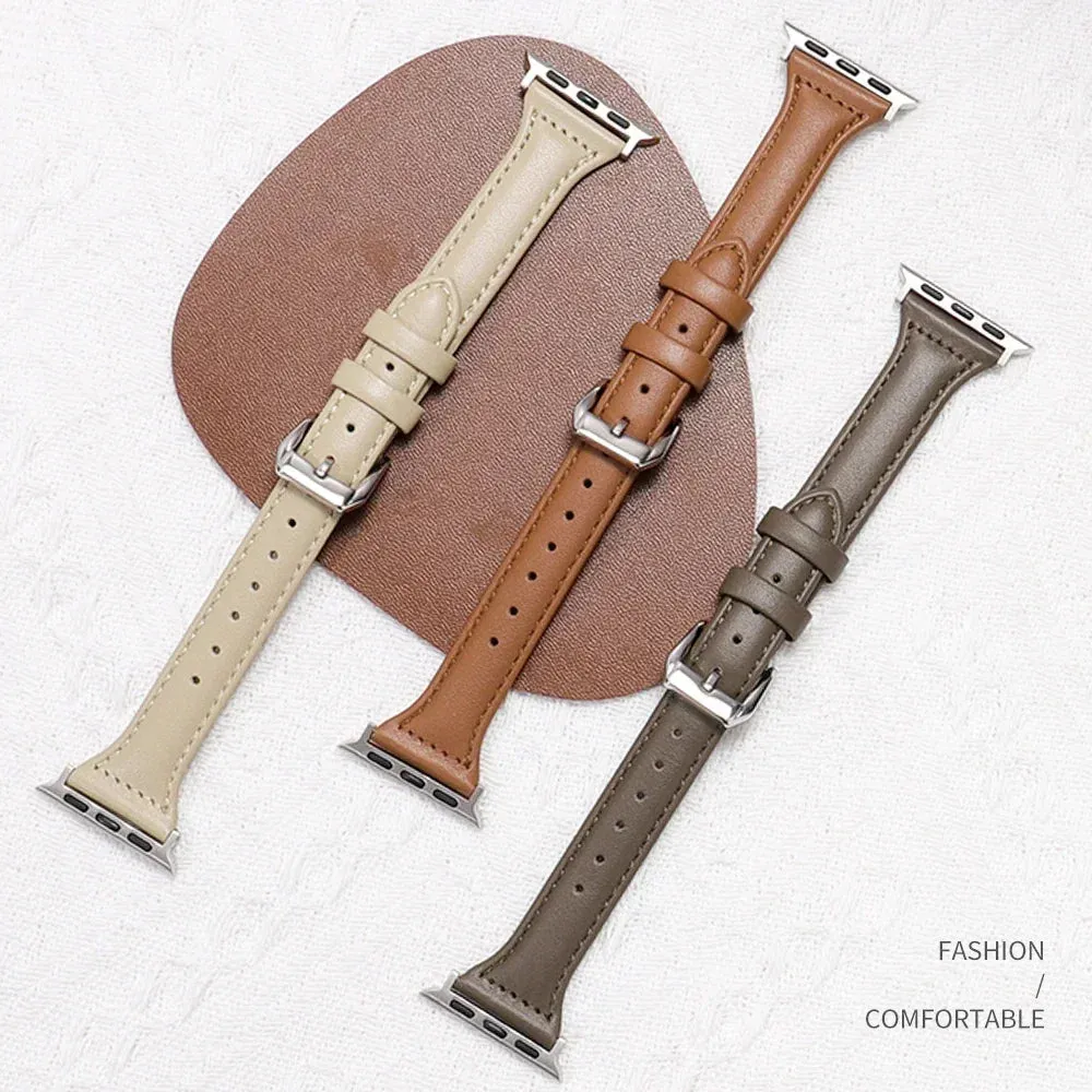 Slim Leather Apple Watch Band | 38-49mm | Series 1-8 & SE | Women's Strap