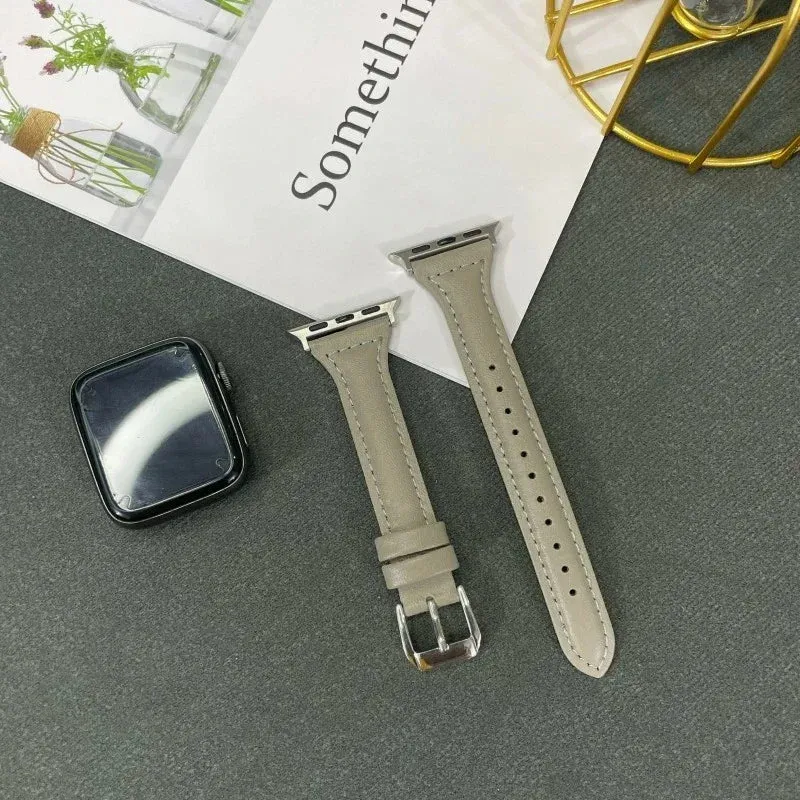 Slim Leather Apple Watch Band | 38-49mm | Series 1-8 & SE | Women's Strap