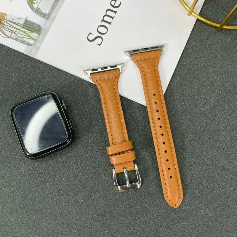 Slim Leather Apple Watch Band | 38-49mm | Series 1-8 & SE | Women's Strap