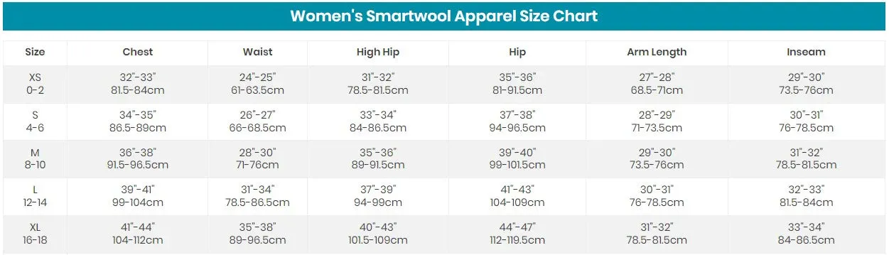 Smartwool Women's Merino NTS Mid 250 Crew Tops Sizes XS & XL