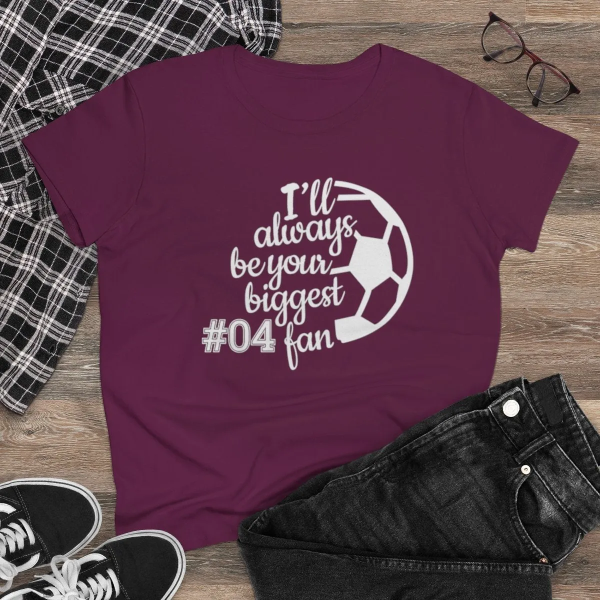 Soccer Personalized Women's Tee - Your Biggest Fan