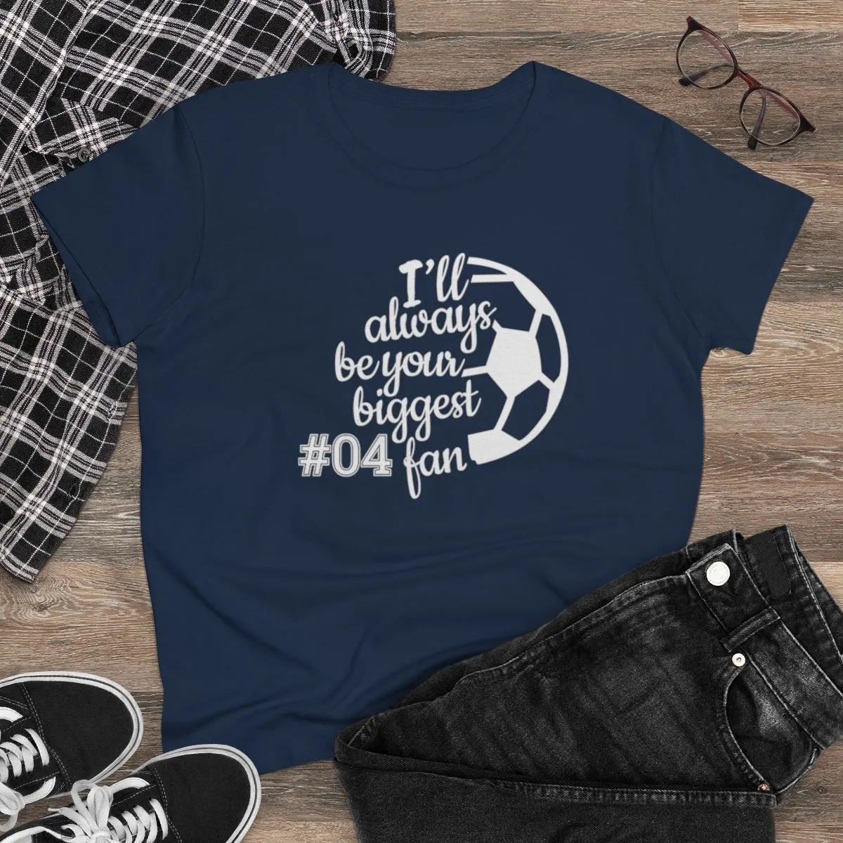 Soccer Personalized Women's Tee - Your Biggest Fan