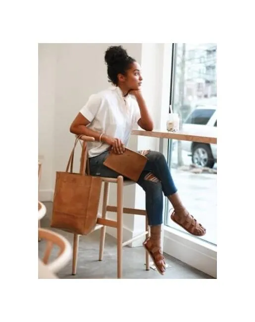 Sseko Gold Leather Stitched Ribbon Sandals