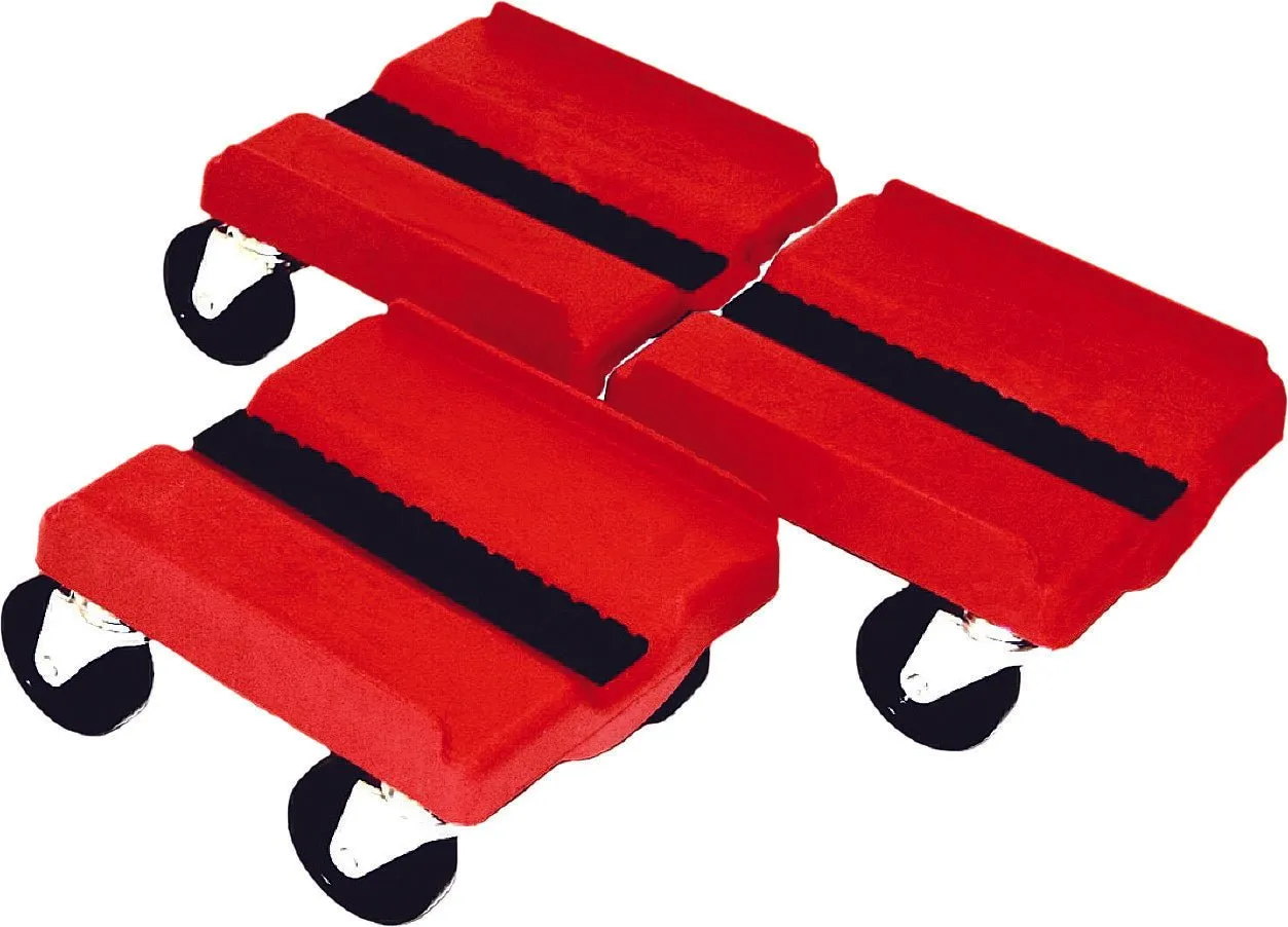 SUPERCADDY SS RED Four Wheel Dolly Set