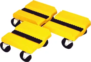 SUPERCADDY SS YEL Four Wheel Dolly Set