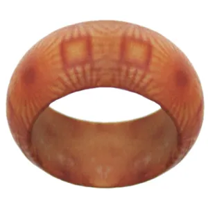 Tan Brown Burst of Flame Wooden Bohemian Ring