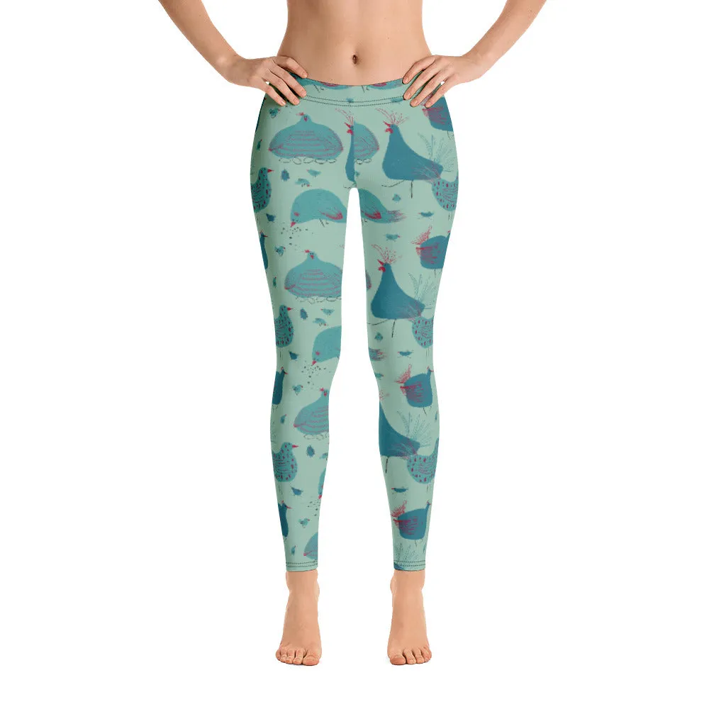 Teal Hen Leggings