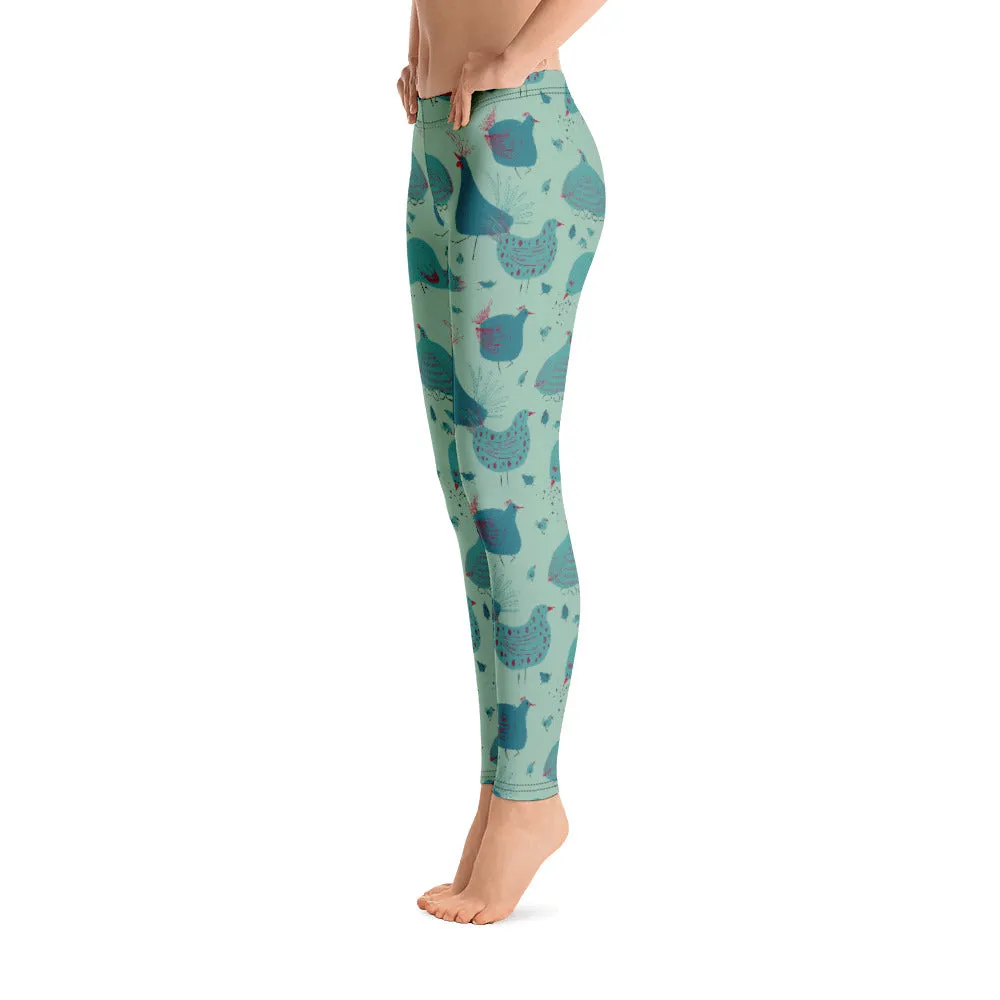Teal Hen Leggings