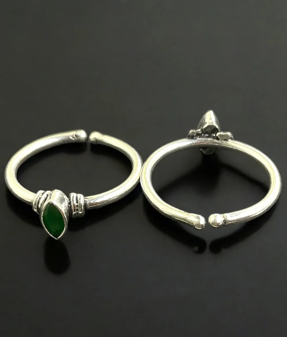 The Yali Silver Gemstone Toe-Rings