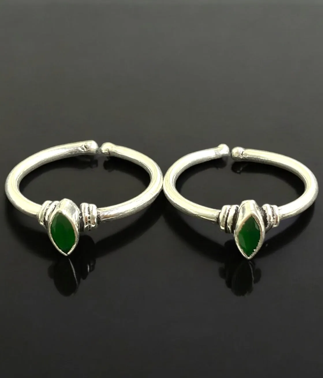 The Yali Silver Gemstone Toe-Rings