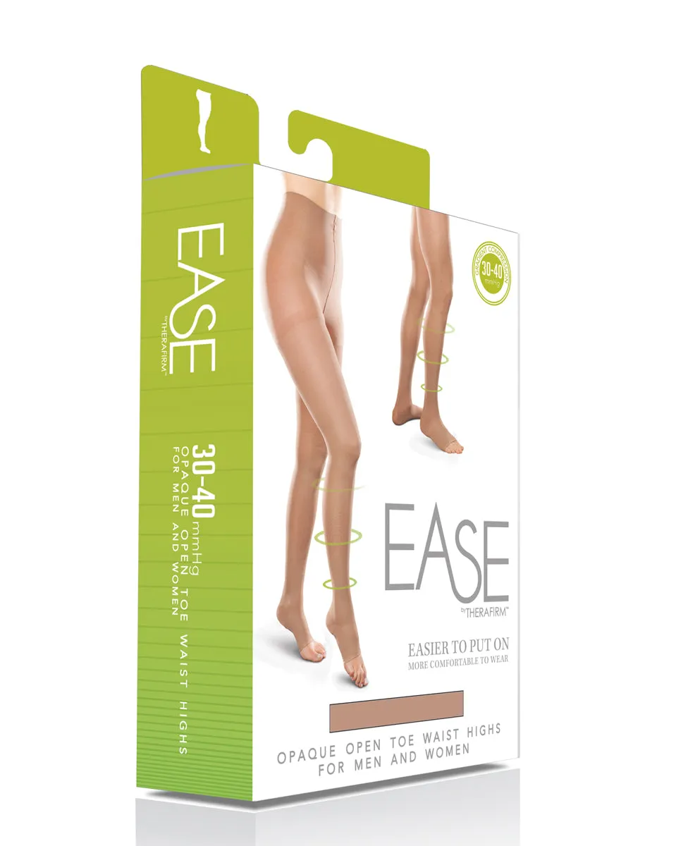 Therafirm Ease Opaque Unisex Open Toe Pantyhose 30-40 mmHg - Clearance
