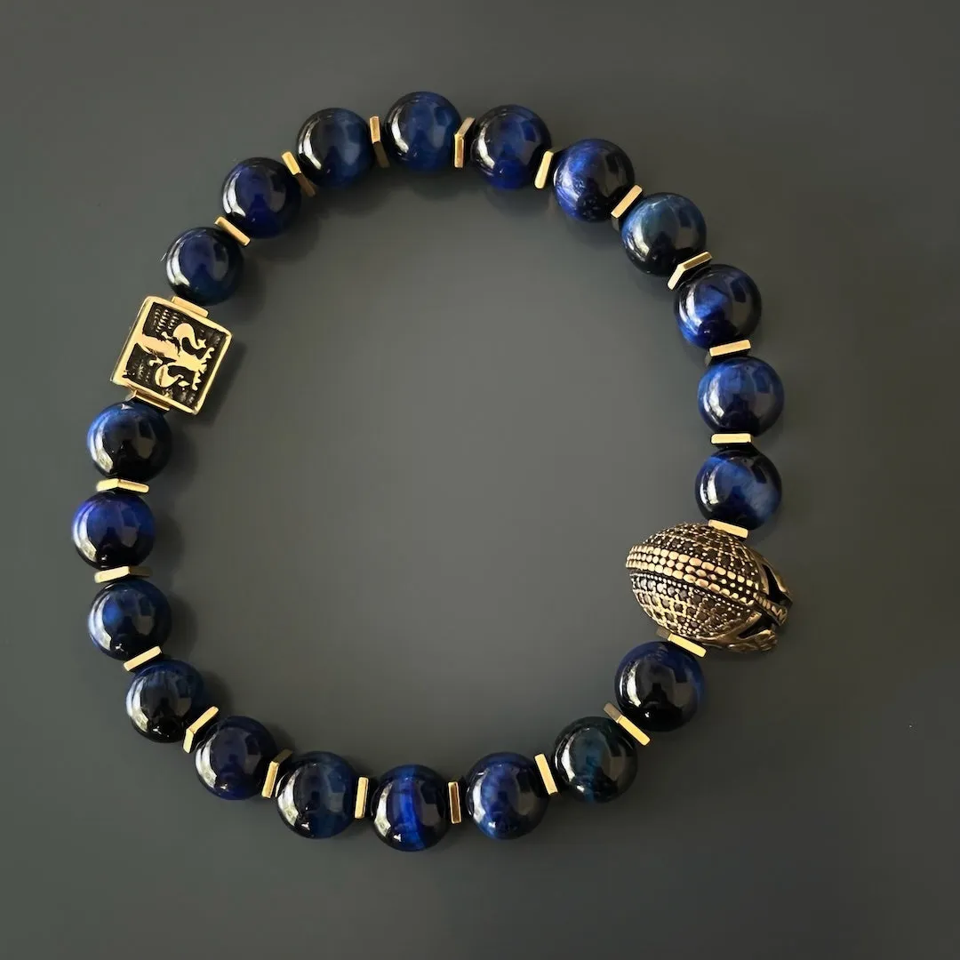 Tiger's Eye Gladiator Beaded Bracelet
