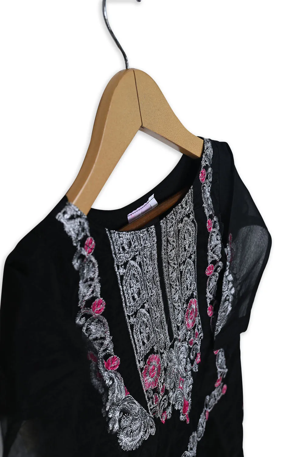 TKF-108-Black - Kids 3Pc Organza Formal Dress