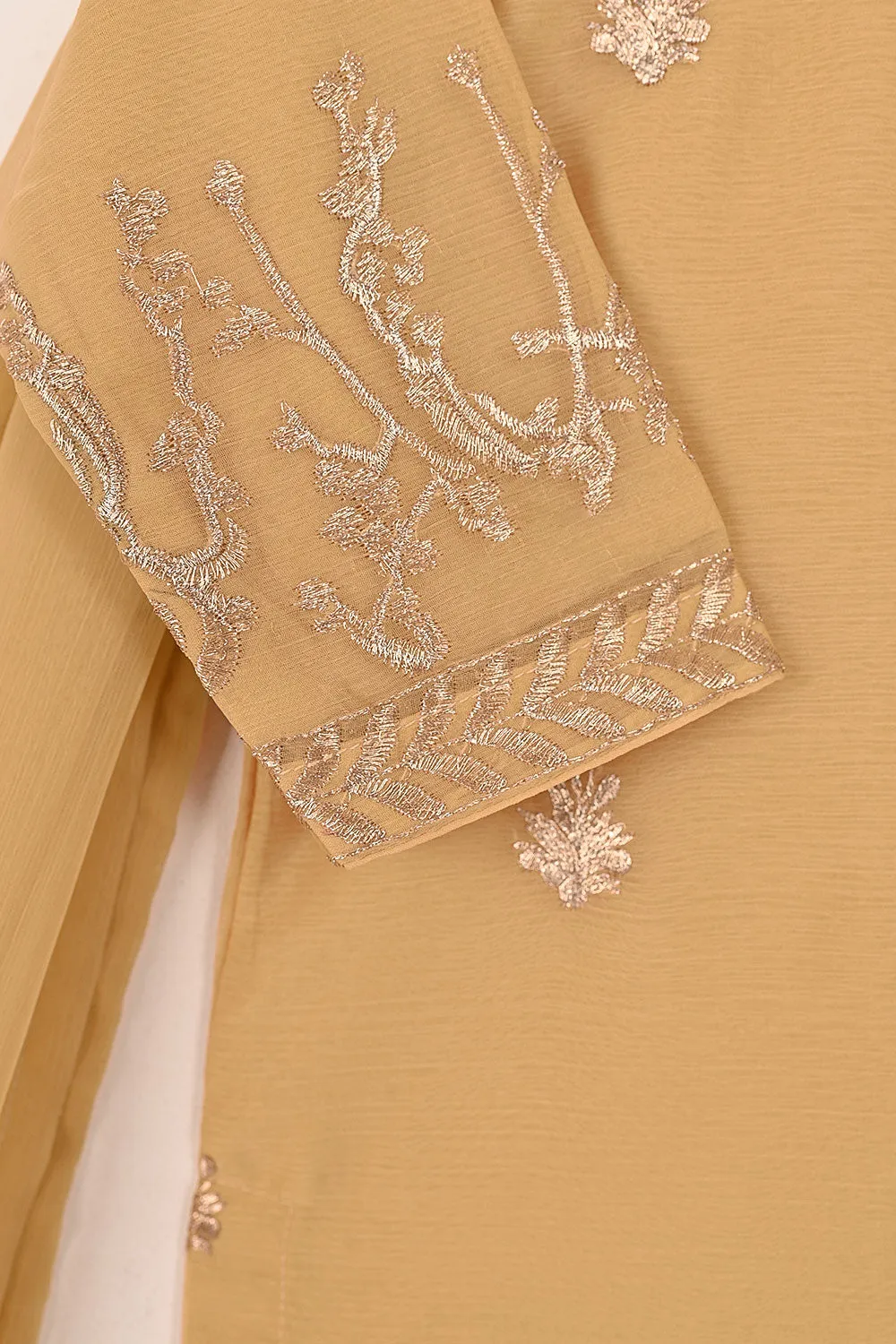 TKF-142-Skin - Kids 3Pc Chiffon Embroidered Formal Dress