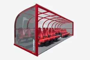 Two Row Portable Rugby Shelter with Luxury Seats