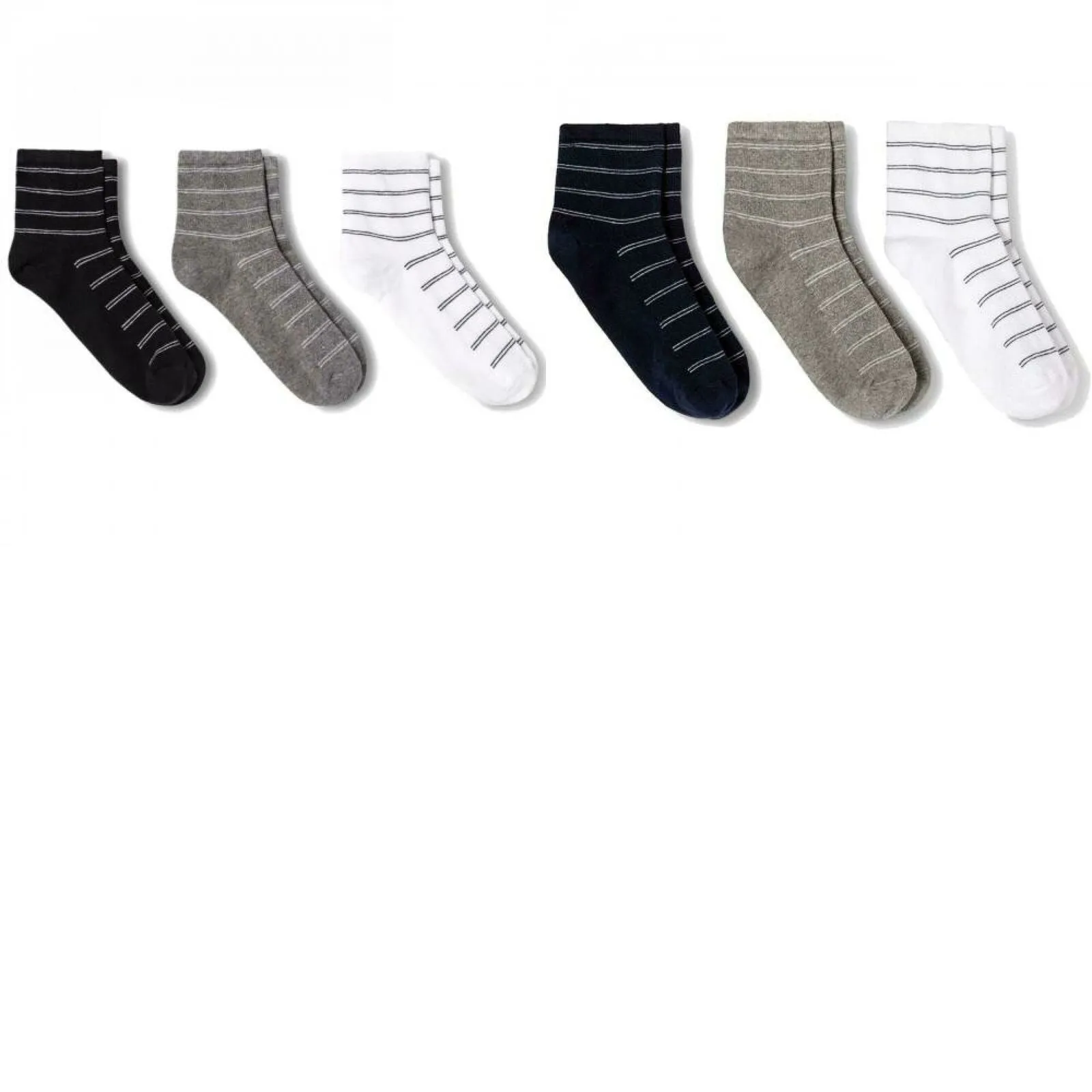 Universal Thread Women's 3 Pack Mini Stripe Ankle Socks