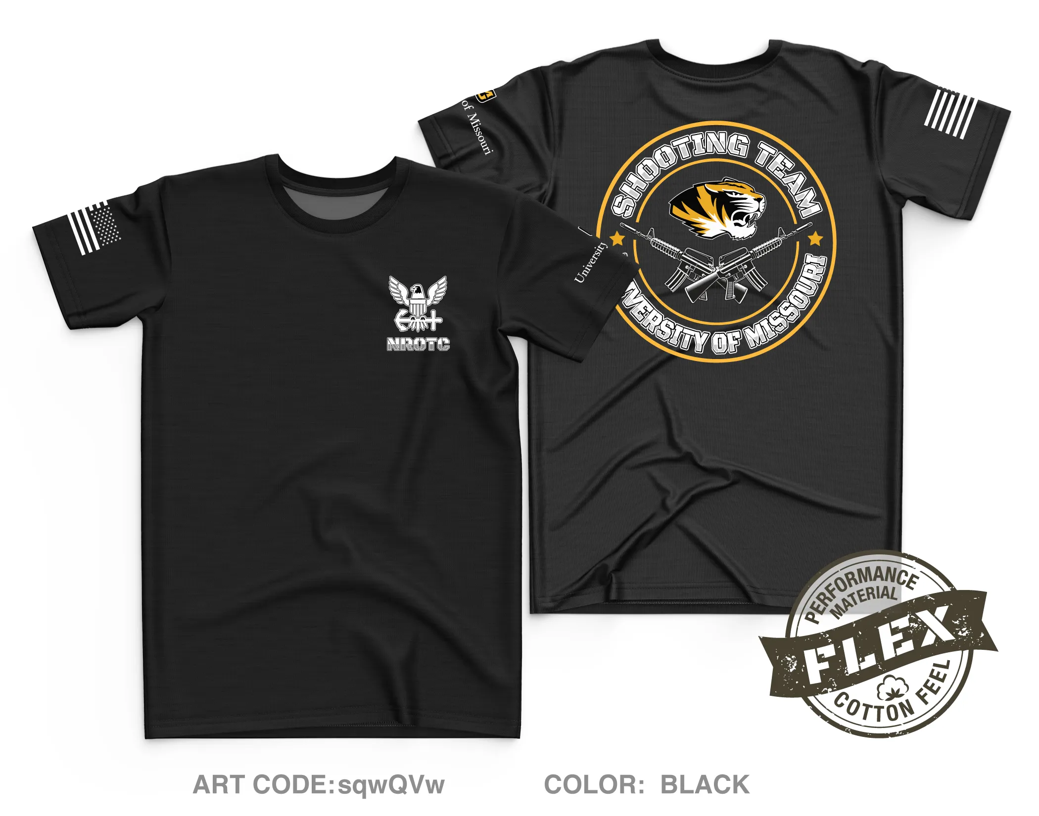 University of Missouri NROTC Core Men's SS Flex Performance Tee - sqwQVw