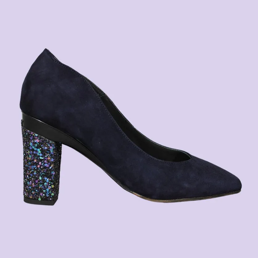 Valerie Blue Nubuck Pump