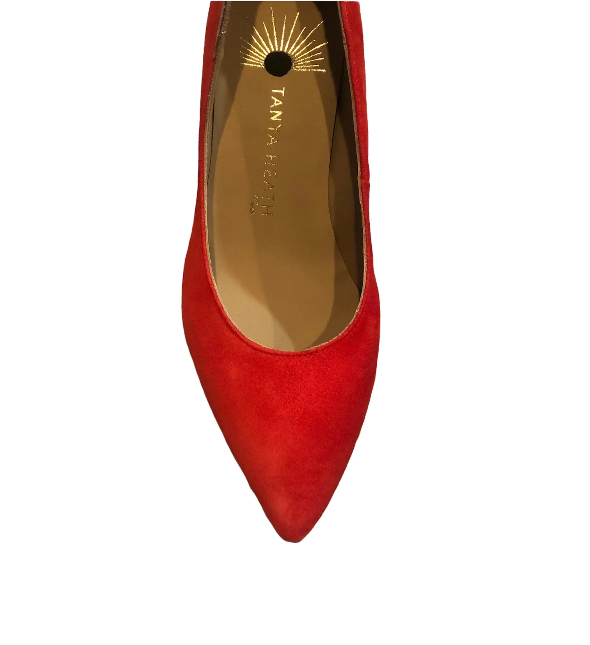Valerie Poppy Red Nubuck Pump
