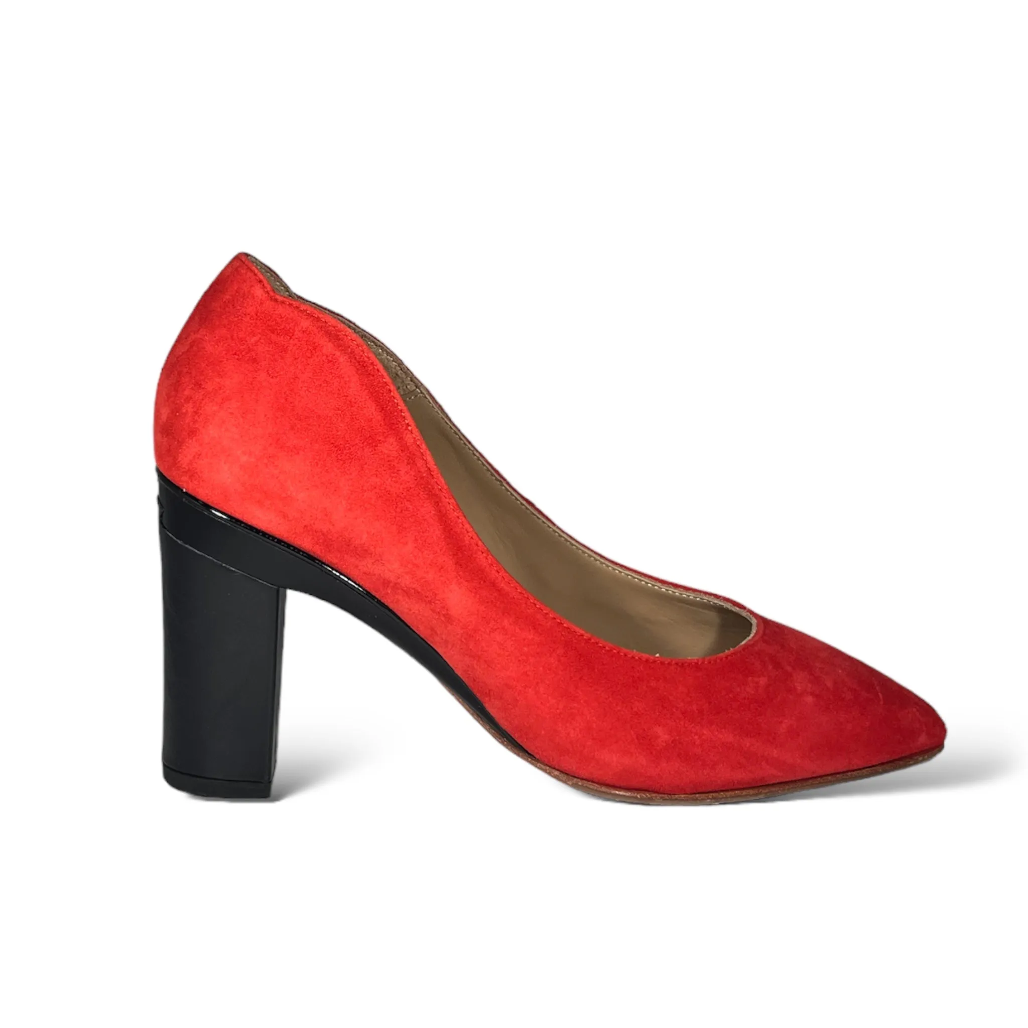 Valerie Poppy Red Nubuck Pump