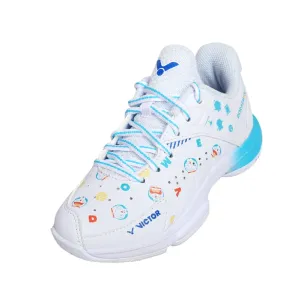Victor X Doraemon P-DRMJR-A Junior Court Shoes [Bright White]
