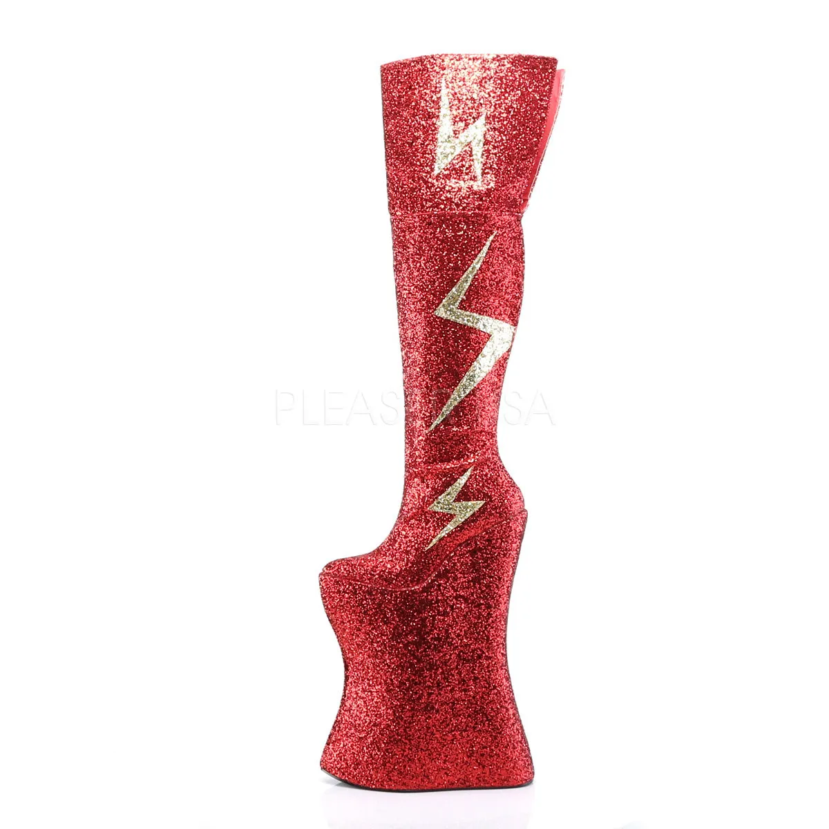 VIVACIOUS-3016  Red-Gold Glitter