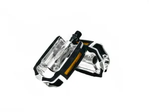 Wellgo Alloy City / Trekking Urban Flat Pedals With Rubber Grip - Silver - 9/16"