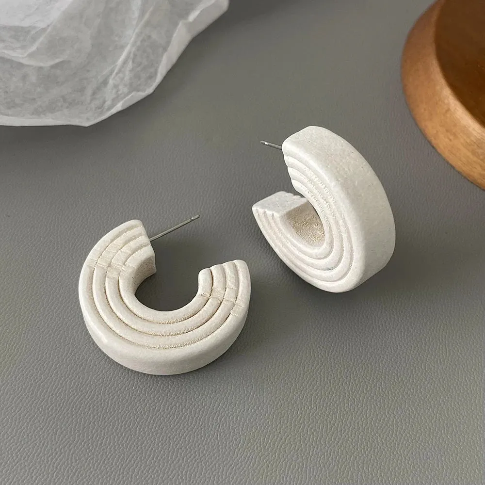 White Rattan Knit Tassel Earrings | Braided Boho Earrings | Lightweight Women's Jewelry