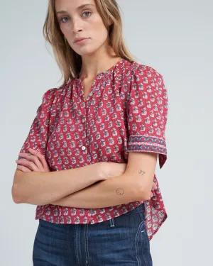 winona red currant shirt - red sangria