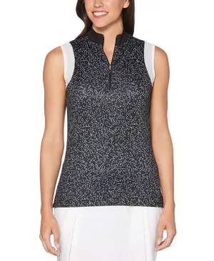 Womens Ventilated Electric Print Polo