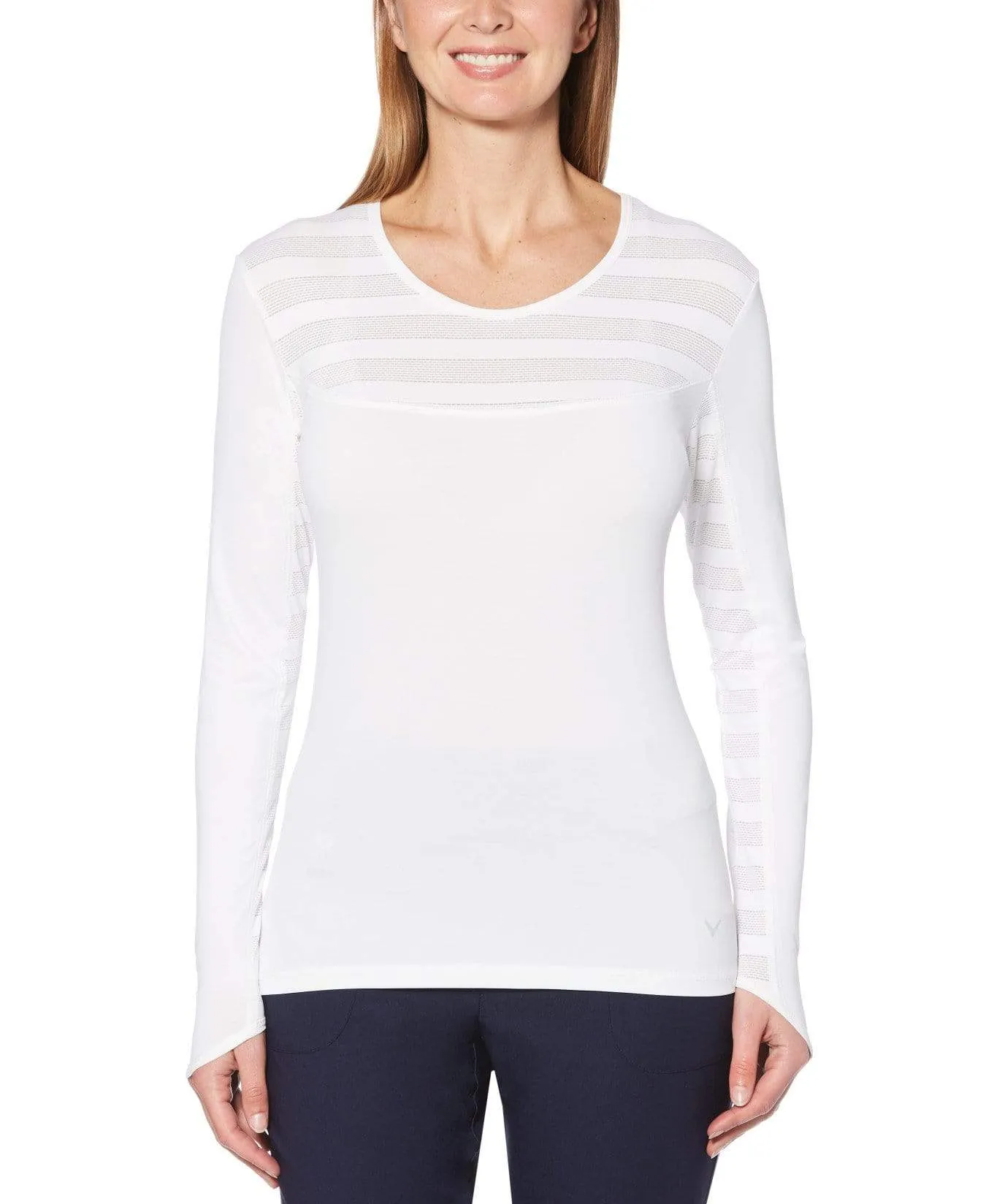 Womens Ventilated Mesh Panel Pullover