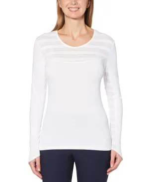 Womens Ventilated Mesh Panel Pullover