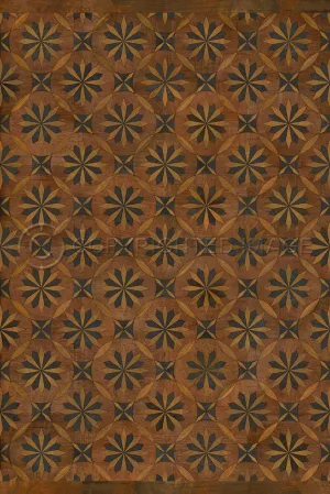 Wood Artisanry "Roycrofter - Time and Chance" Vinyl Floorcloth - Spicher & Co.