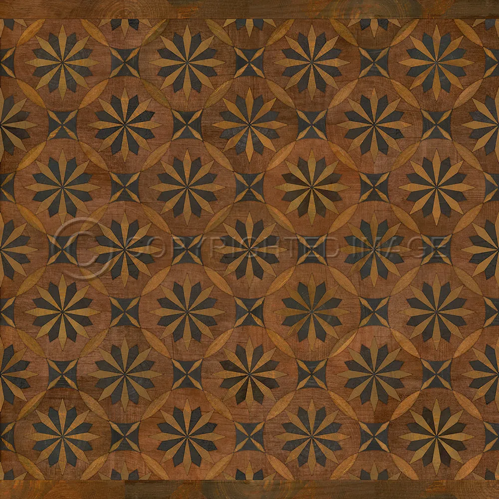 Wood Artisanry "Roycrofter - Time and Chance" Vinyl Floorcloth - Spicher & Co.