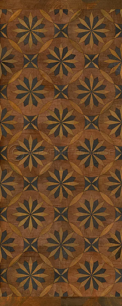 Wood Artisanry "Roycrofter - Time and Chance" Vinyl Floorcloth - Spicher & Co.