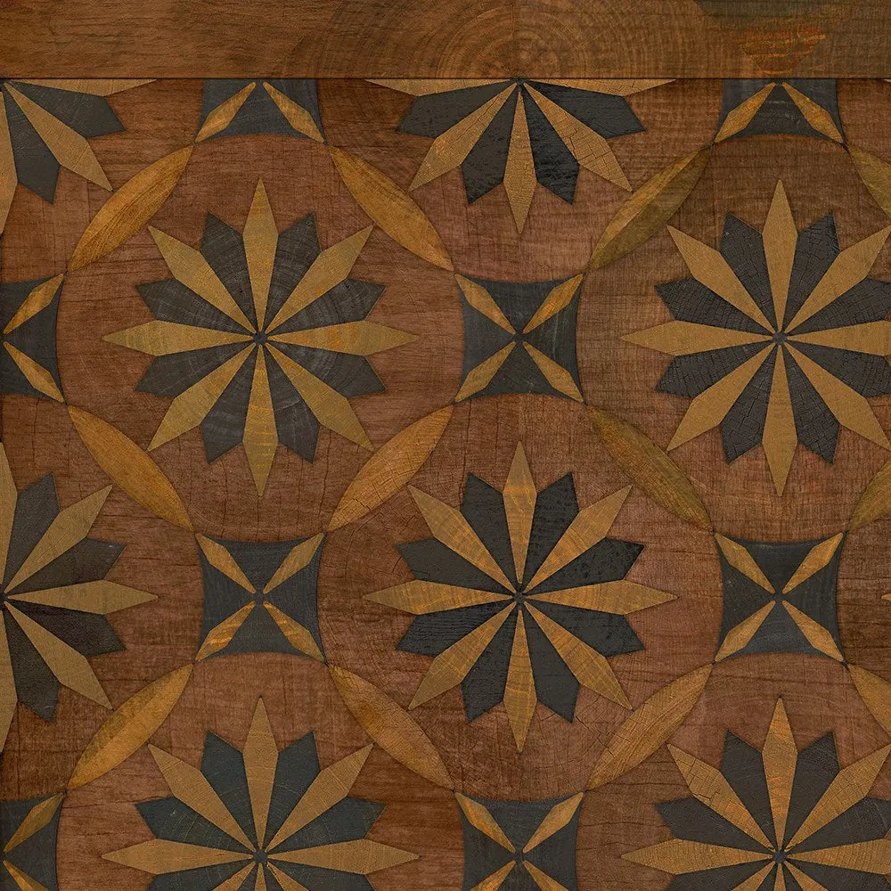 Wood Artisanry "Roycrofter - Time and Chance" Vinyl Floorcloth - Spicher & Co.