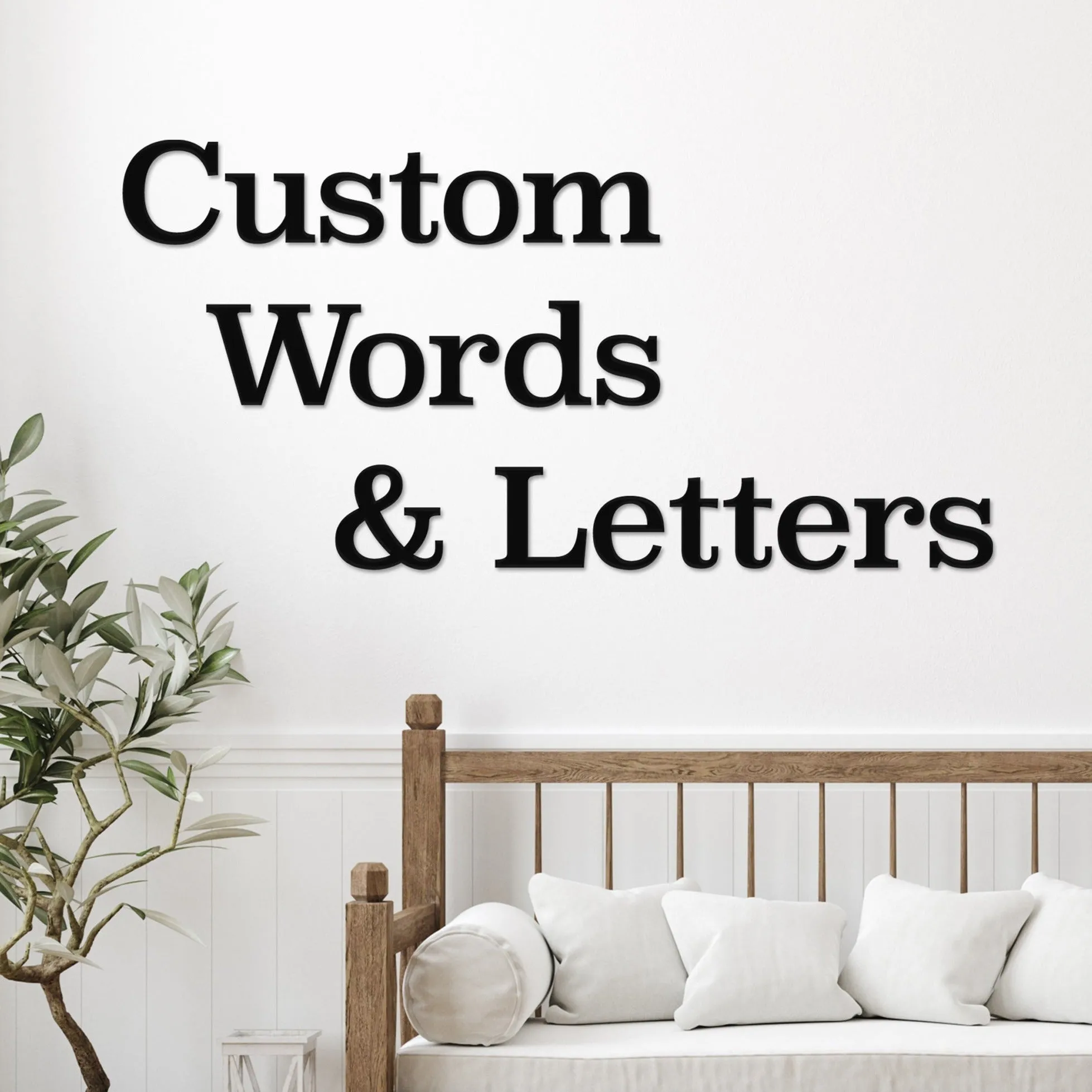 Wood Custom Words and Letters