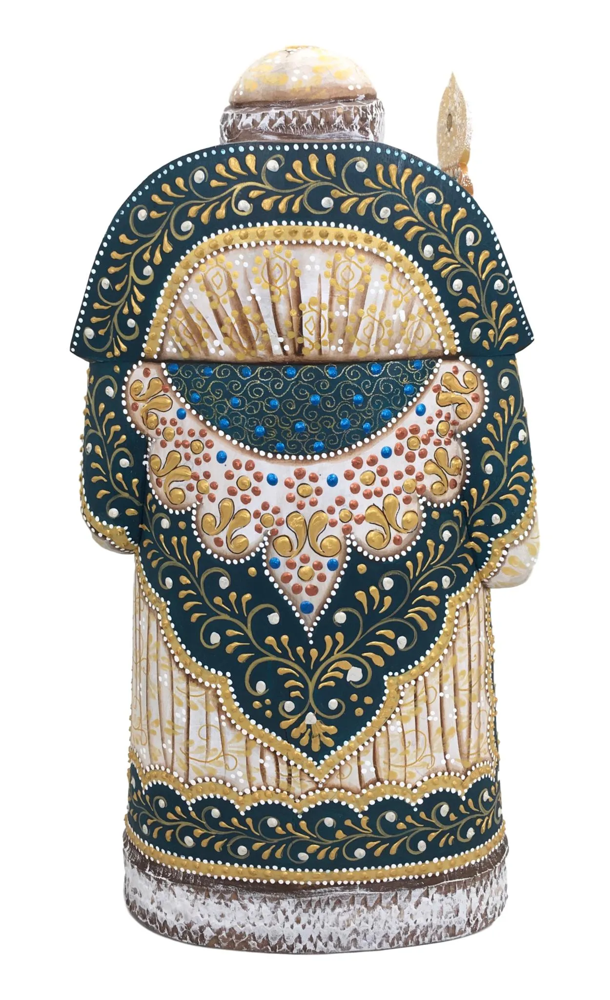 Wooden Grandfather Frost with angel