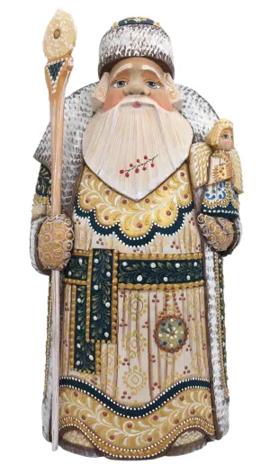 Wooden Grandfather Frost with angel