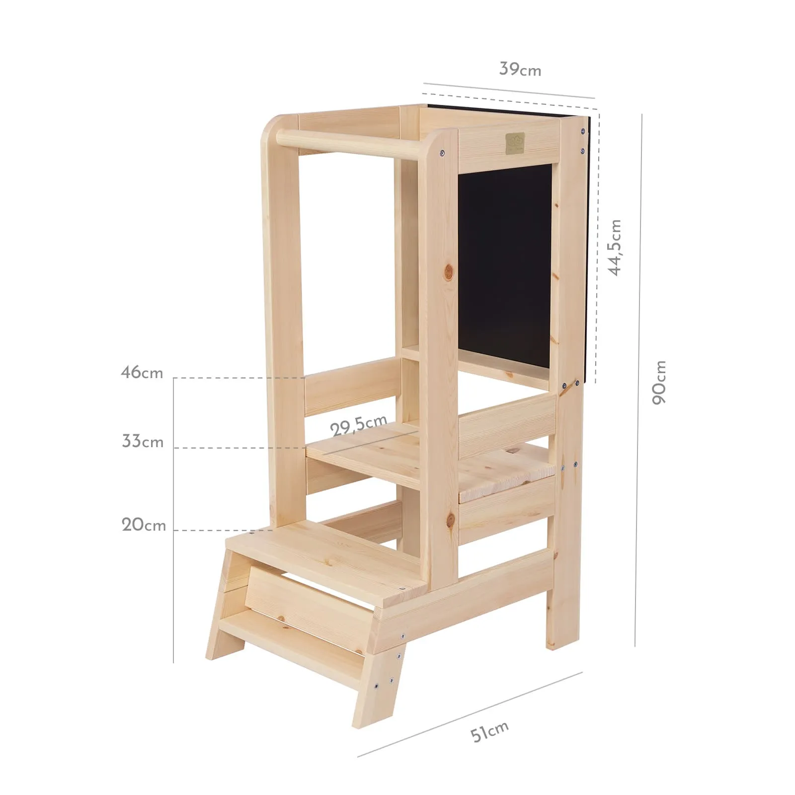 Wooden Kitchen Helper - Learning Tower With Board For Kids By MeowBaby