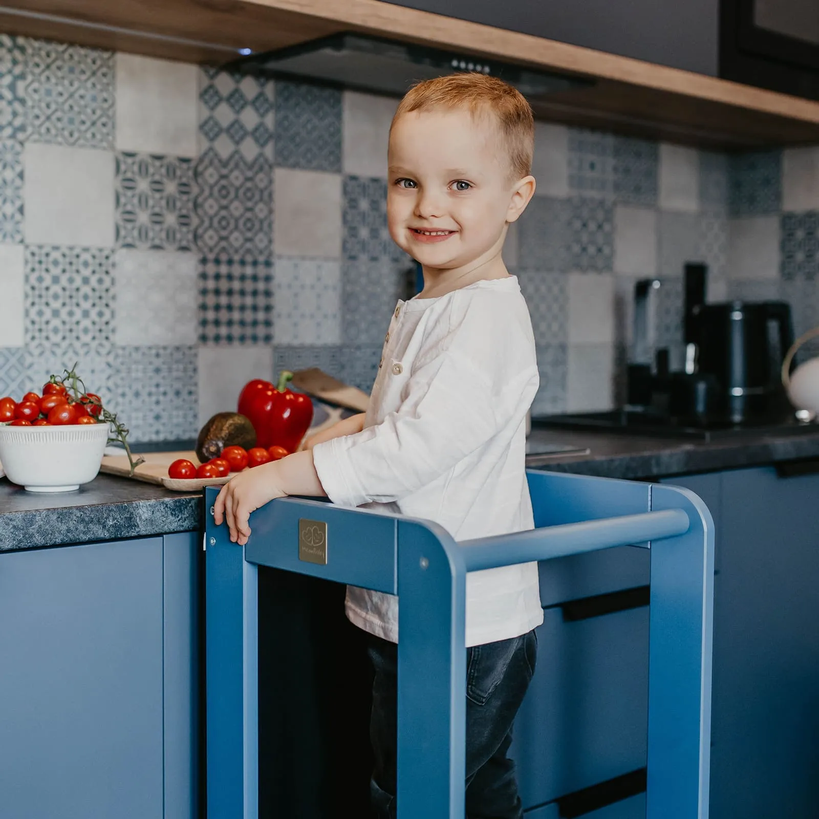 Wooden Kitchen Helper - Learning Tower With Board For Kids By MeowBaby