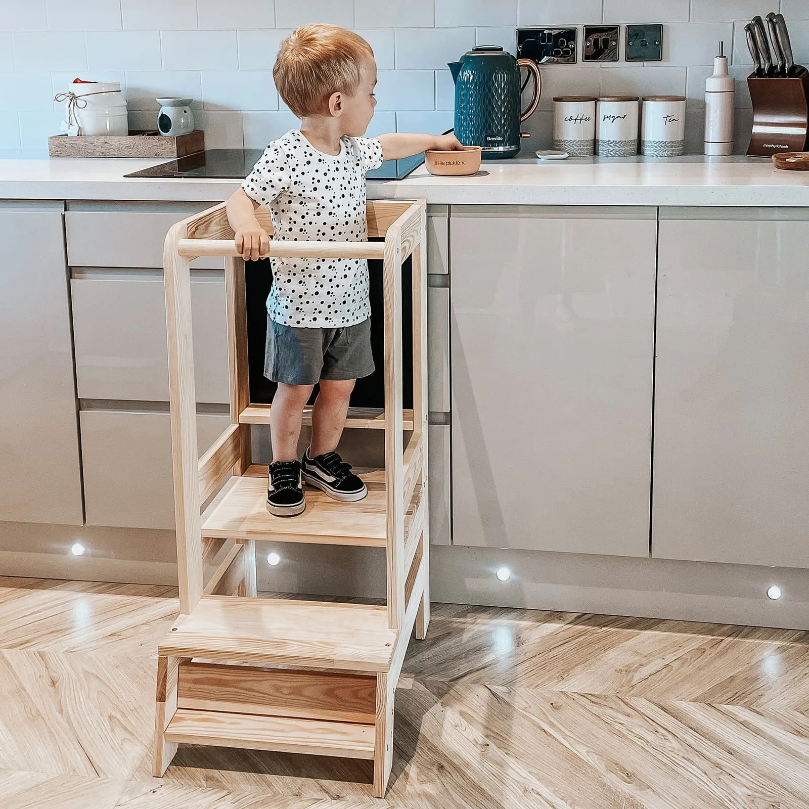 Wooden Kitchen Helper - Learning Tower With Board For Kids By MeowBaby